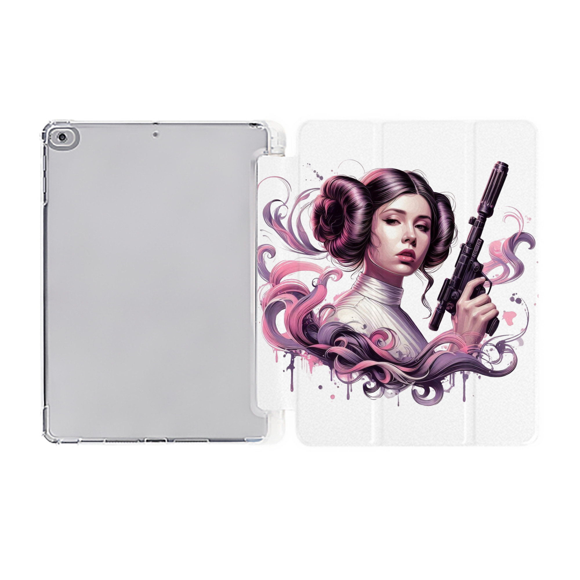 （画像用） スター・ウォーズ Star Wars IPad ケース ペン収納付き 三つ折りスタンド PUレザー×シリコン 対応機種9.5/10.5/10.9インチ